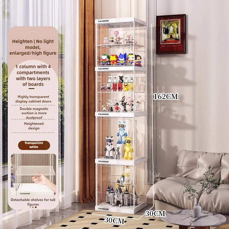 Hand-made Display Cabinet Transparent Ornaments Blind Box Dustproof Acrylic